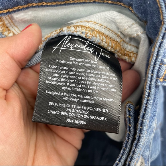 Alexander Jane The OG Tummy Control Denim Shorts cuffed Bermuda XL - Picture 6 of 9